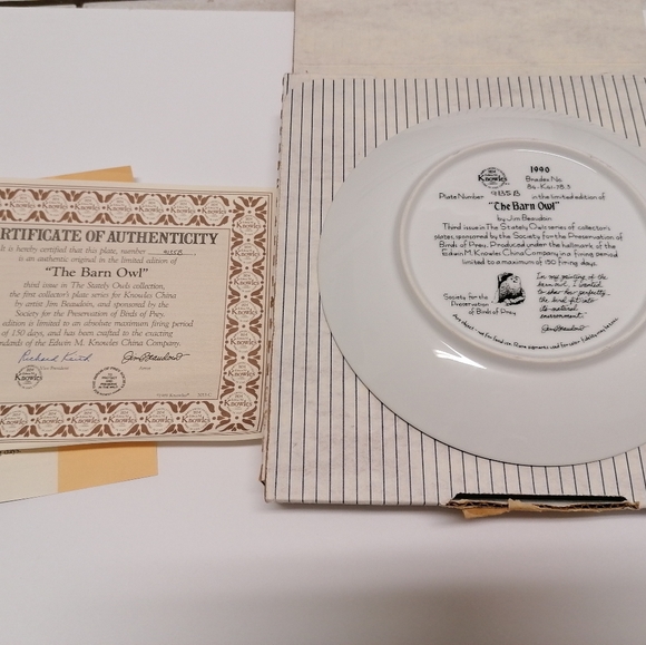 The Barn Owl Collection Plate. - Picture 3 of 4